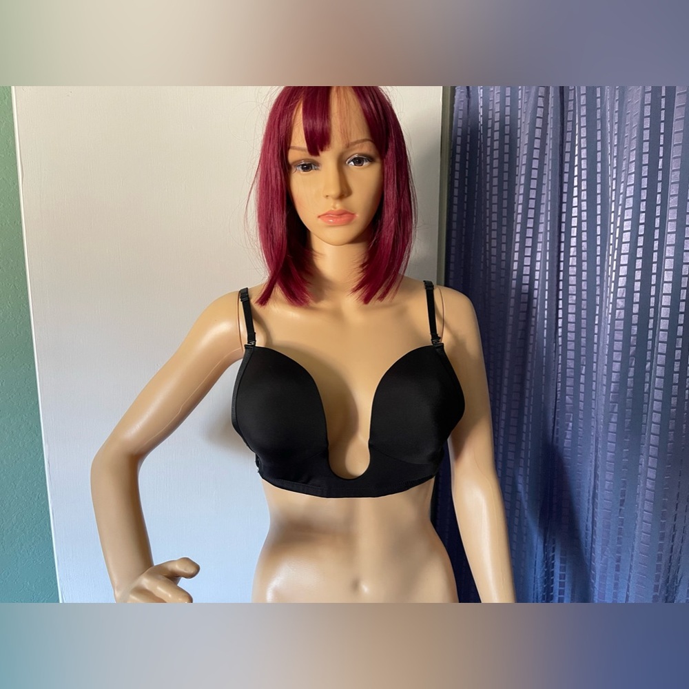 Low Cut Bra V-Bra 3-Way Sexy Push up Ultra Deep Cleavage Plunge 38B-34D
